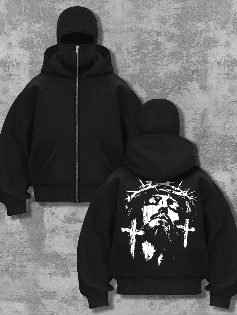 Bluza Zimowa z Kapturem i Kominiarką